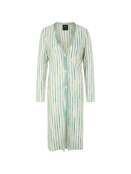  Marccain Striped Buttoned Cardigan - Green 