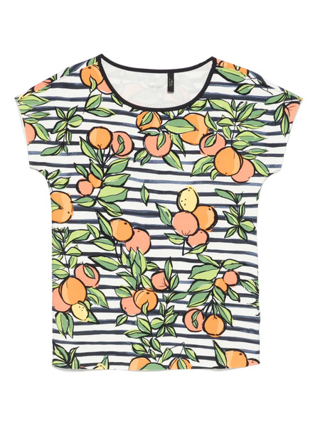  Marccain Striped T-shirt - White 