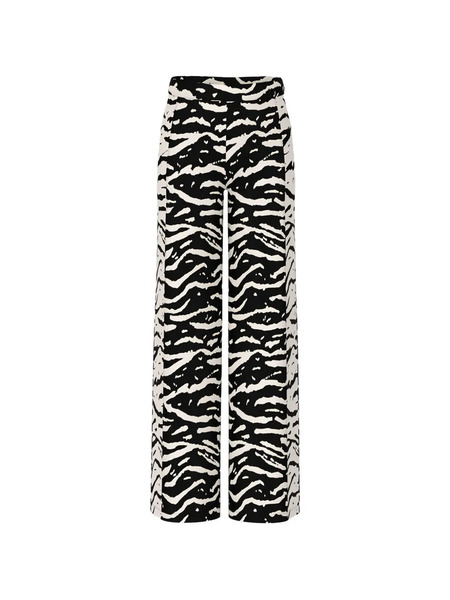  Marccain Zebra-pattern Trousers - Black 