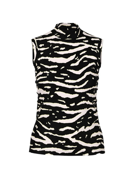  Marccain Zebra-print Top - Black 