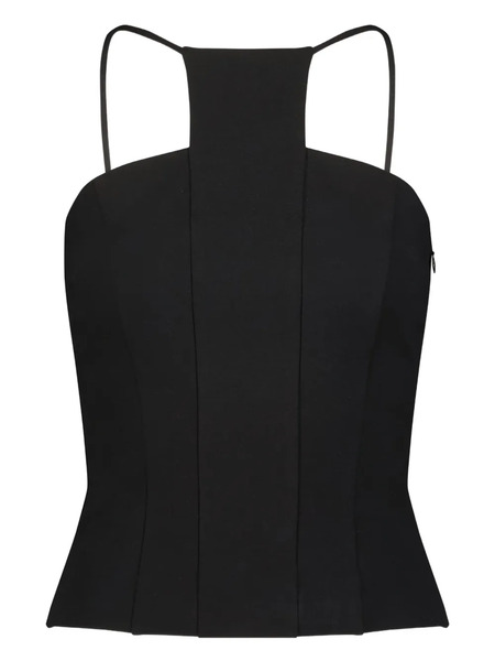  Marcella Bianca Rectangular-panel Top - Black 