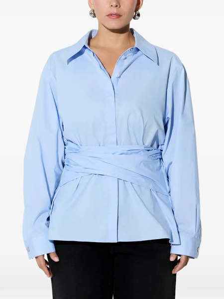  Marcella Ellory Tie-detail Shirt - Blue 