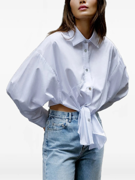  Marcella Ezra Poplin Shirt - White 