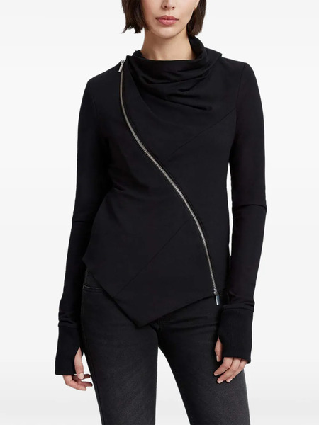  Marcella Hoyt Cowl-collar Zip Jacket - Black 