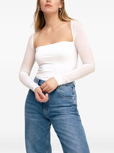  Marcella Lucia Square-neck Top - White 