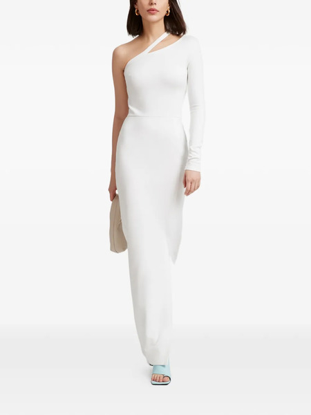  Marcella Lydia One-shoulder Split Maxi Dress - White 