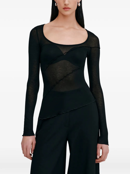  Marcella Melody Sheer Top - Black 