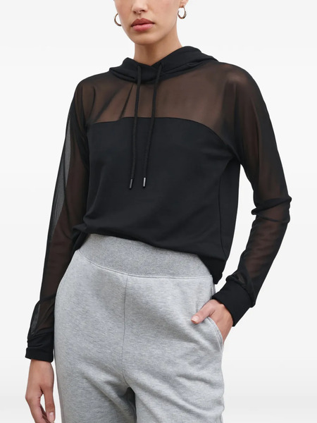  Marcella Park Mesh-panel Hoodie - Black 