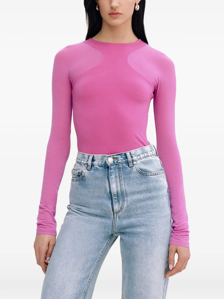  Marcella Yada Sheer-panel Long-sleeve Top - Pink 
