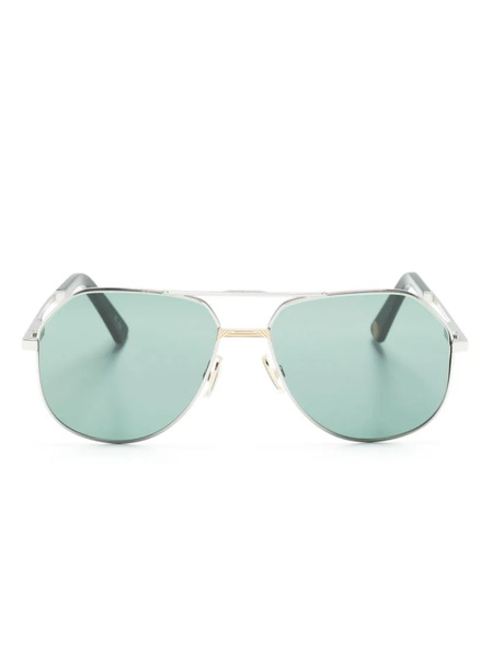  March La.b Double-bridge Pilot-frame Sunglasses - Silver 