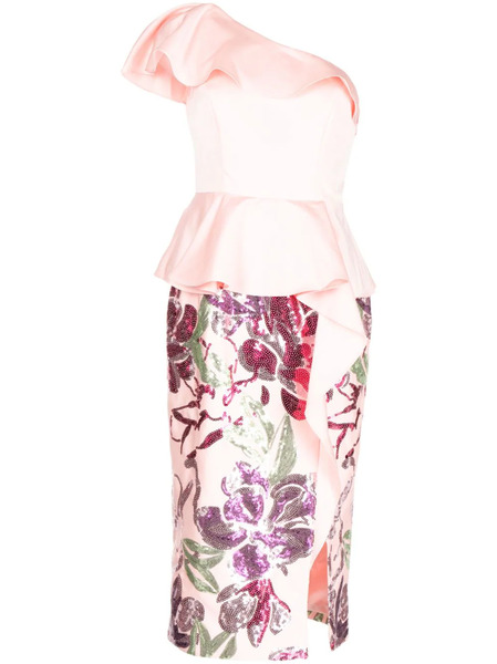  Marchesa Notte Sequin-embellishment Dress - Pink 