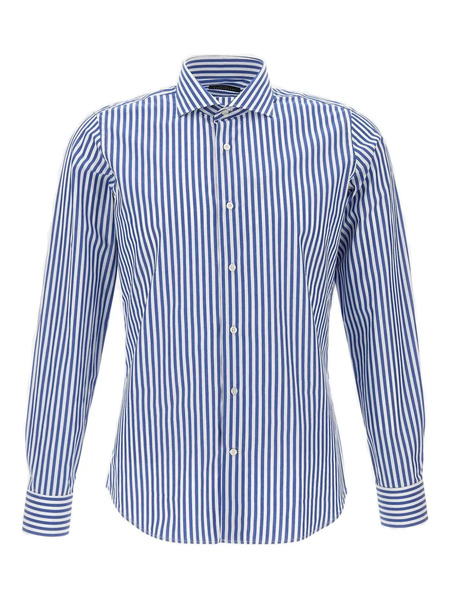  Marchesani Striped Button Shirt - Blue 