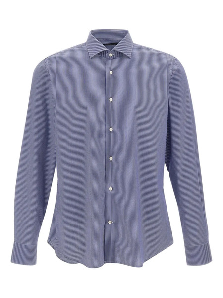  Marchesani Striped Buttoned Shirt - Blue 