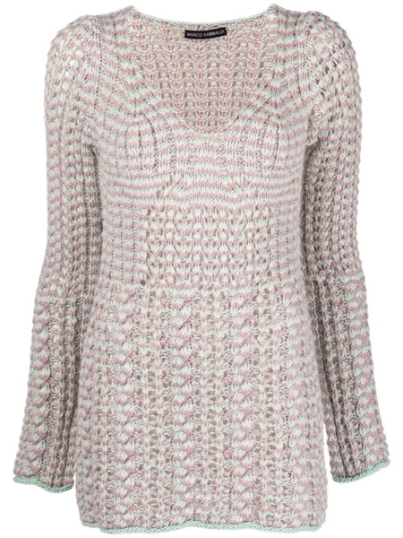  Marco Rambaldi Textured Cable-knit Jumper - Blue 