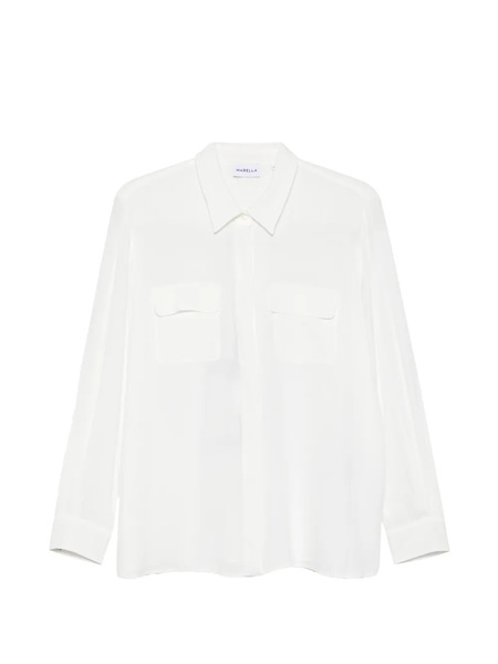  Marella Febe Pocket Collared Shirt - White 