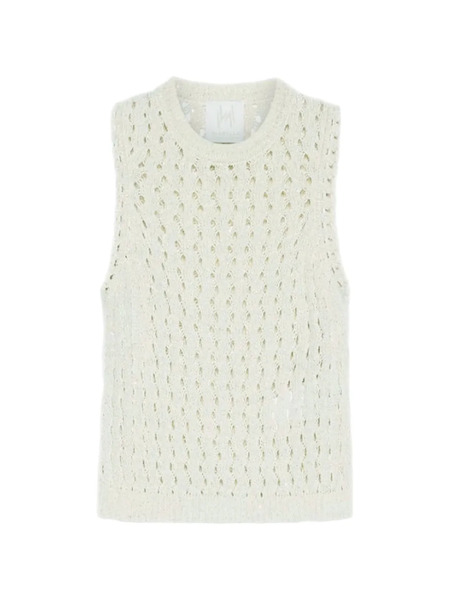  Marella Mouliné Openwork Vest - Neutrals 