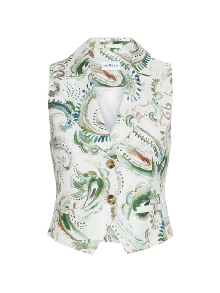  Marella Paisley-patterned Vest - White 