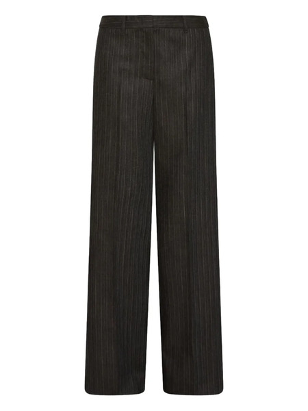  Marella Pint-stripe Trousers - Brown 