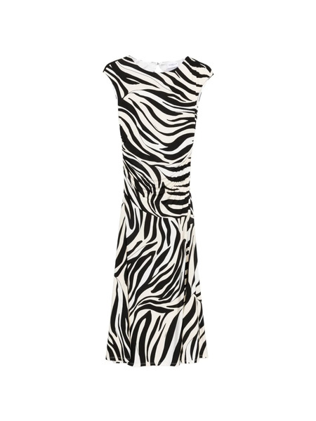  Marella Rugiada Zebra-pattern Midi Dress - Black 