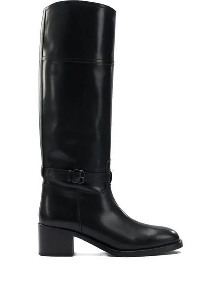  Maretto Buckle Strap Boots - Black 