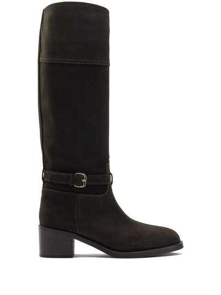  Maretto Buckle Strap Boots - Brown 
