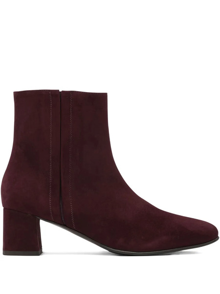  Maretto Suede Block-heel Ankle Boots - Red 