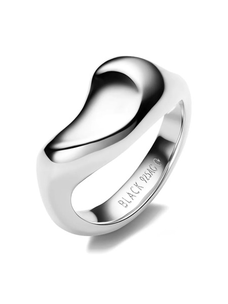  Maria Black Saddle Ring - Silver 