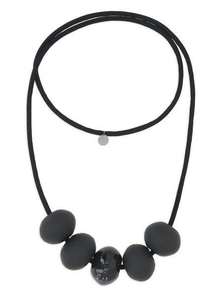  Maria Calderara Infinity Loop Necklace - Black 