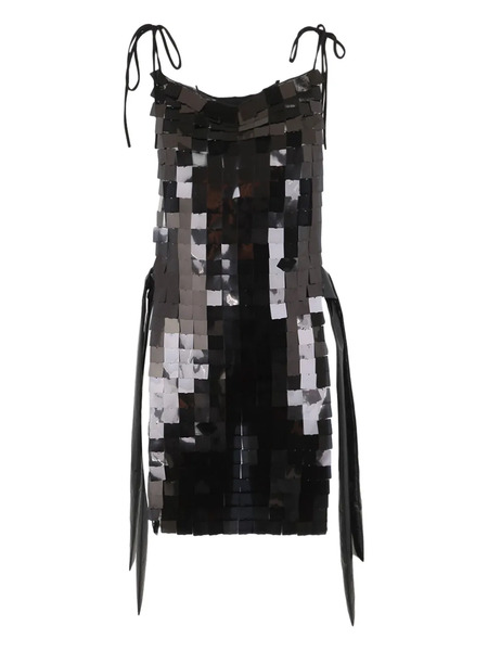  Maria Calderara Tie-strap Mini Dress - Black 