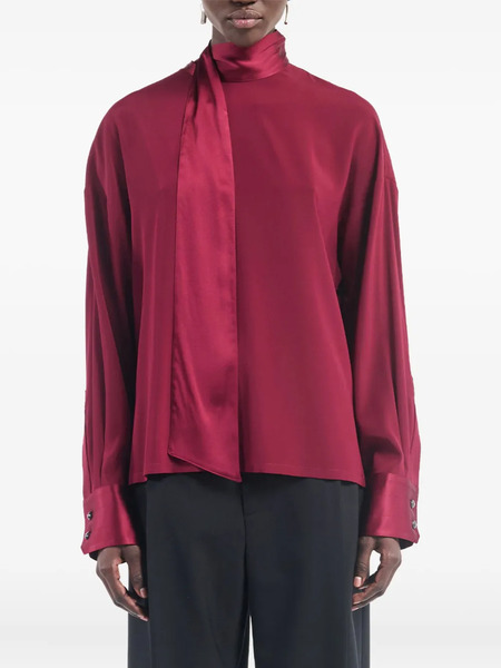  Maria Mcmanus Scarf Buttoned-cuffs Blouse - Red 