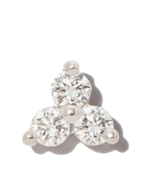  Maria Tash 18kt White Gold Trinity Stud Earring 