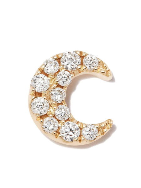  Maria Tash 18kt Yellow Gold Moon Diamond Stud Earring 