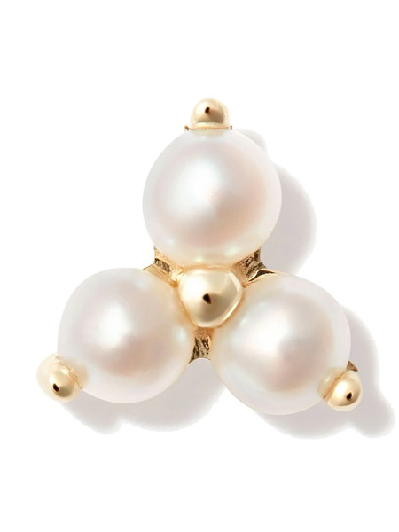  Maria Tash 18kt Yellow Gold Trinity Pearl-detail Earring 