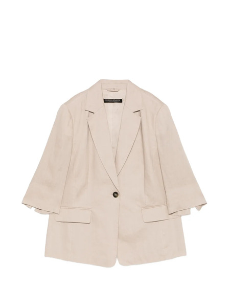  Marina Rinaldi Mrnsabadel Buttoned Blazer - Neutrals 