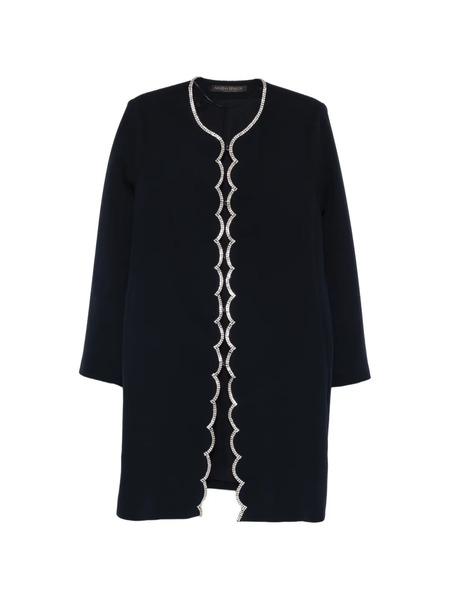  Marina Rinaldi Scalloped Embellished Coat - Blue 