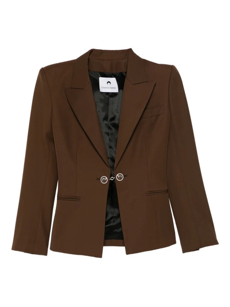  Marine Serre Buttoned Wool Jacket - Brown 