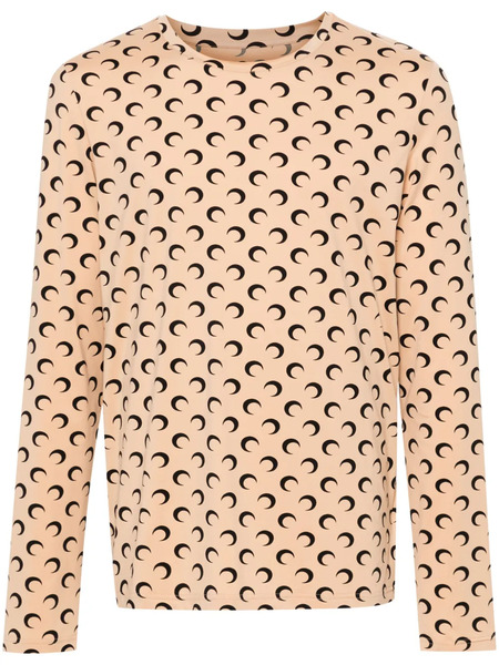  Marine Serre Moonogram-pattern T-shirt - Neutrals 