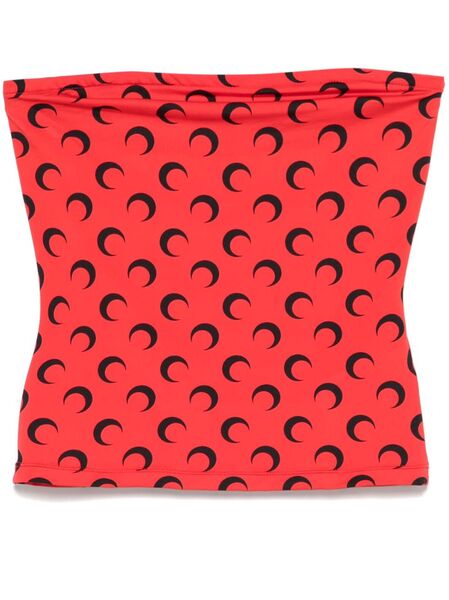  Marine Serre Moonogram-pattern Top - Red 
