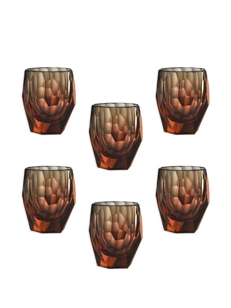  Mario Luca Giusti Super Milly Glasses (set Of Six) - Orange 