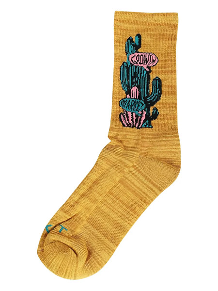  Market Cactus-design Logo-detail Socks - Yellow 