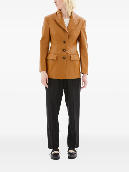  Marni Button-fastening Leather Jacket - Brown 