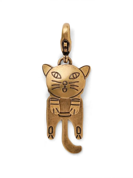  Marni Cat-charm Keyring - Gold 