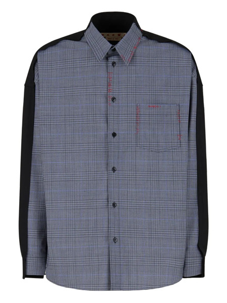  Marni Check-patterned Long-sleeve Shirt - Grey 