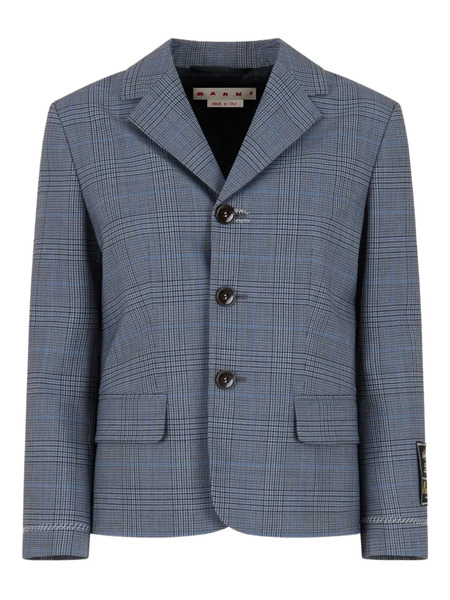  Marni Checked Blazer - Blue 
