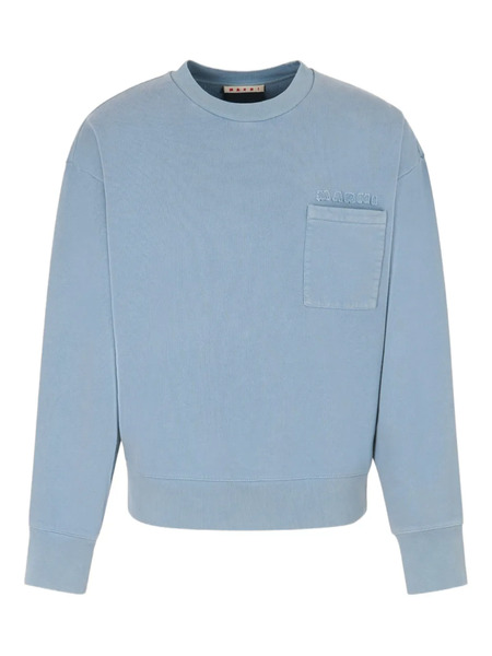  Marni Chest-pocket Logo Sweatshirt - Blue 