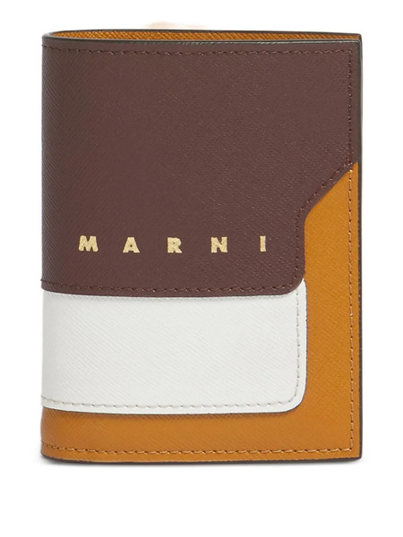  Marni Colour Block Snap Wallet - Brown 