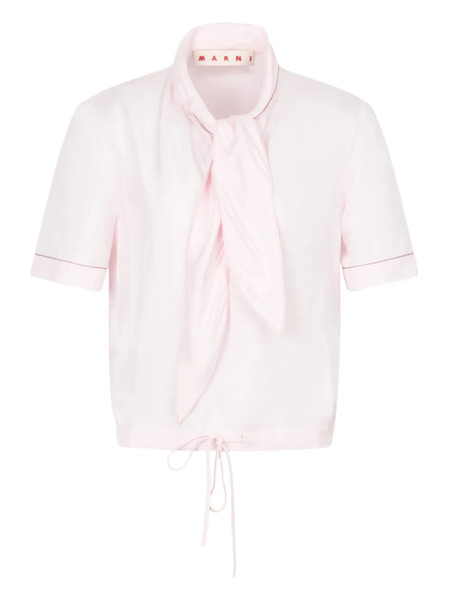  Marni Contrast-stitching Blouse - Pink 