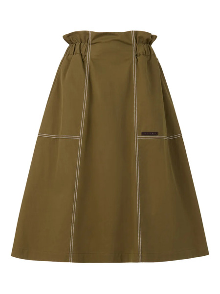  Marni Contrast-stitching Midi Skirt - Green 