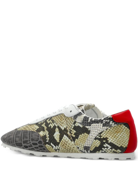 Marni Crocodile-effect Sneakers - Grey 