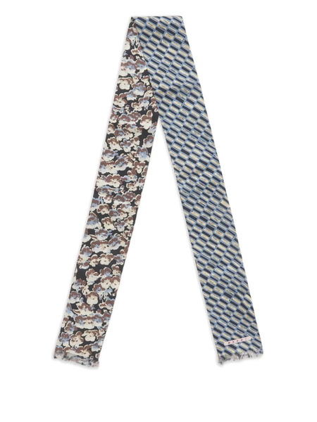  Marni Double-sided Frayed Scarf - Blue 